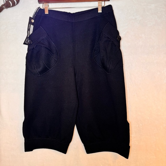 NWT Larisa selyanina knee length black pants capris (large review measurements) - Picture 2 of 13